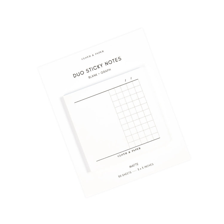 Duo Sticky Notes  Blank + Graph – Duly Noted